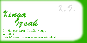 kinga izsak business card